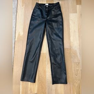 Aritzia black leather Wilfred pants
